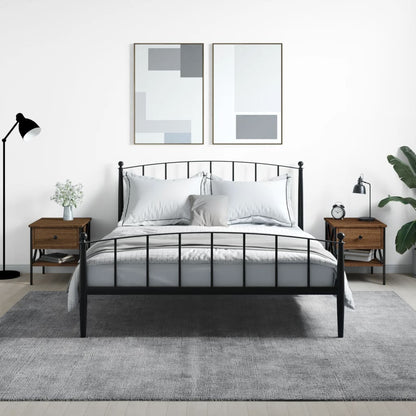 Berkfield Bedside Tables 2 pcs Brown Oak 40x42x45 cm Engineered Wood