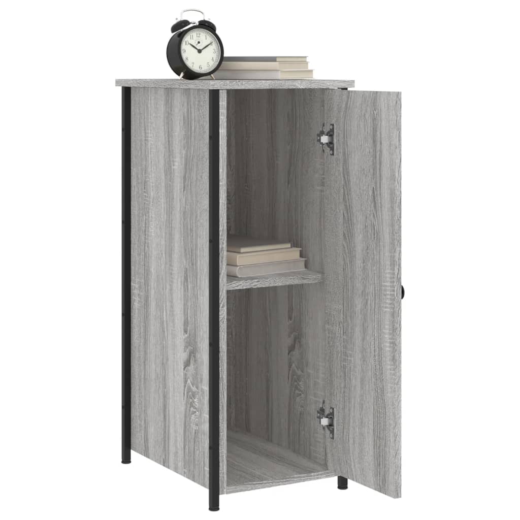 Berkfield Bedside Cabinet Grey Sonoma 32x42x80 cm Engineered Wood
