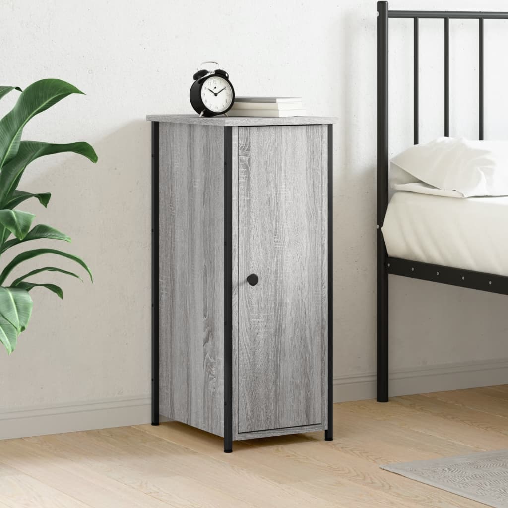 Berkfield Bedside Cabinet Grey Sonoma 32x42x80 cm Engineered Wood