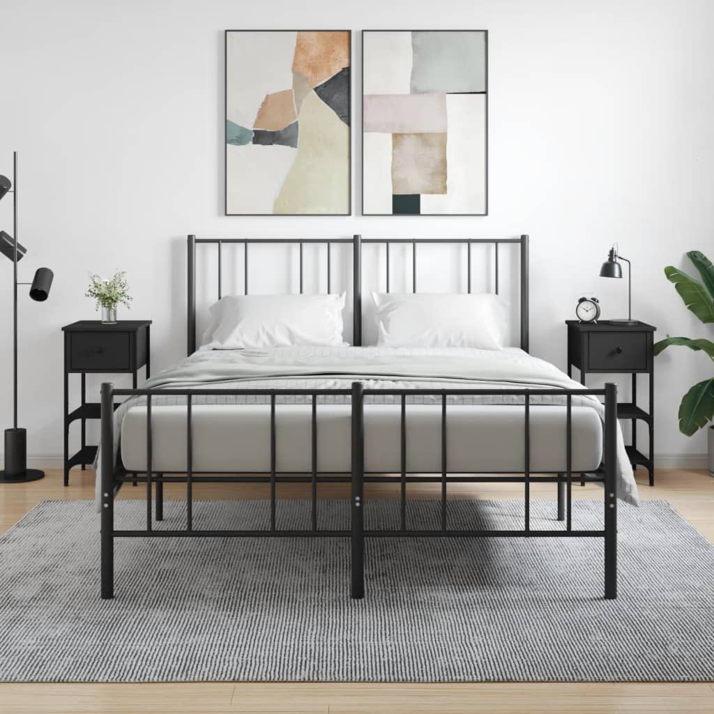 Berkfield Bedside Cabinets 2 pcs Black 34x36x70 cm Engineered Wood