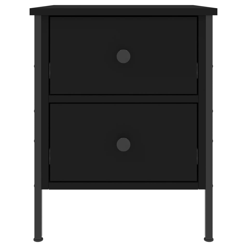 Berkfield Bedside Cabinet Black 40x42x50 cm Engineered Wood