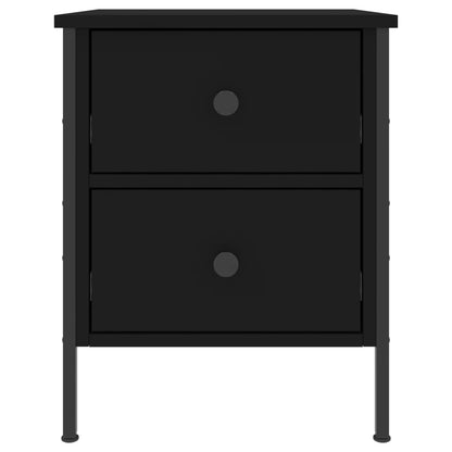 Berkfield Bedside Cabinet Black 40x42x50 cm Engineered Wood