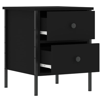 Berkfield Bedside Cabinet Black 40x42x50 cm Engineered Wood