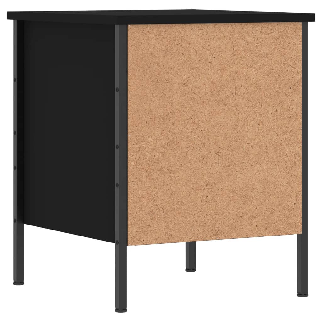 Berkfield Bedside Cabinet Black 40x42x50 cm Engineered Wood