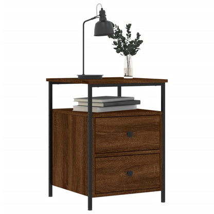 Berkfield Bedside Cabinet Brown Oak 44x45x60 cm Engineered Wood