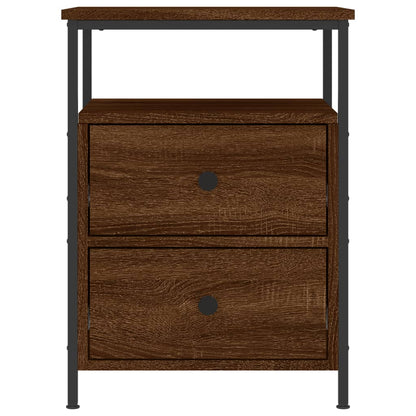 Berkfield Bedside Cabinet Brown Oak 44x45x60 cm Engineered Wood