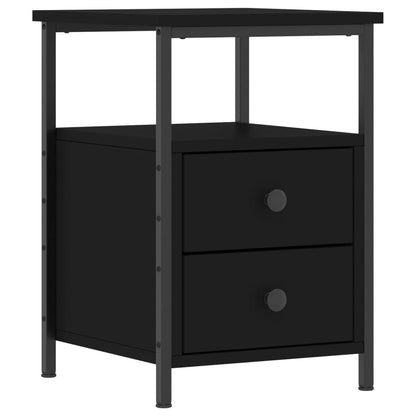 Berkfield Bedside Cabinet Black 34x35.5x50 cm Engineered Wood