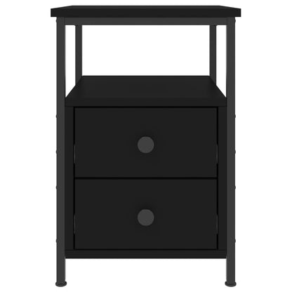 Berkfield Bedside Cabinet Black 34x35.5x50 cm Engineered Wood