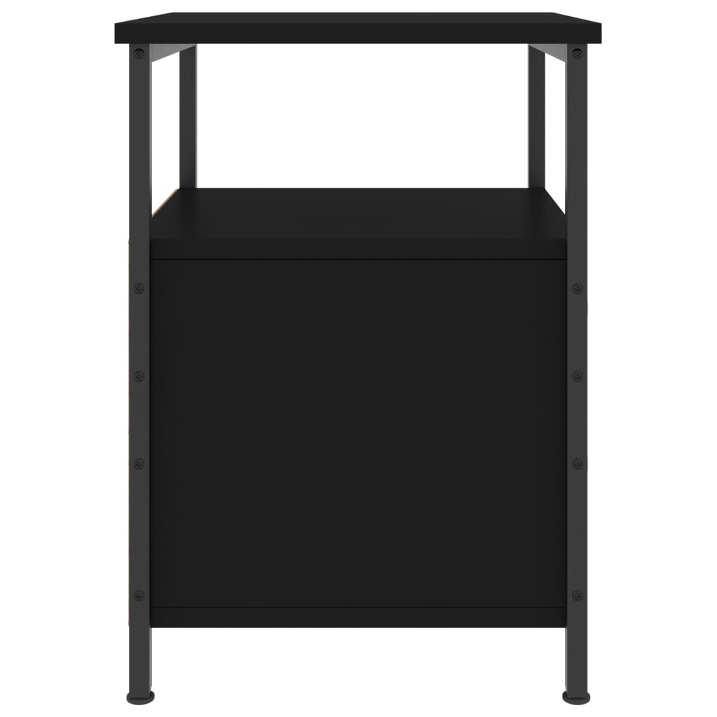 Berkfield Bedside Cabinet Black 34x35.5x50 cm Engineered Wood