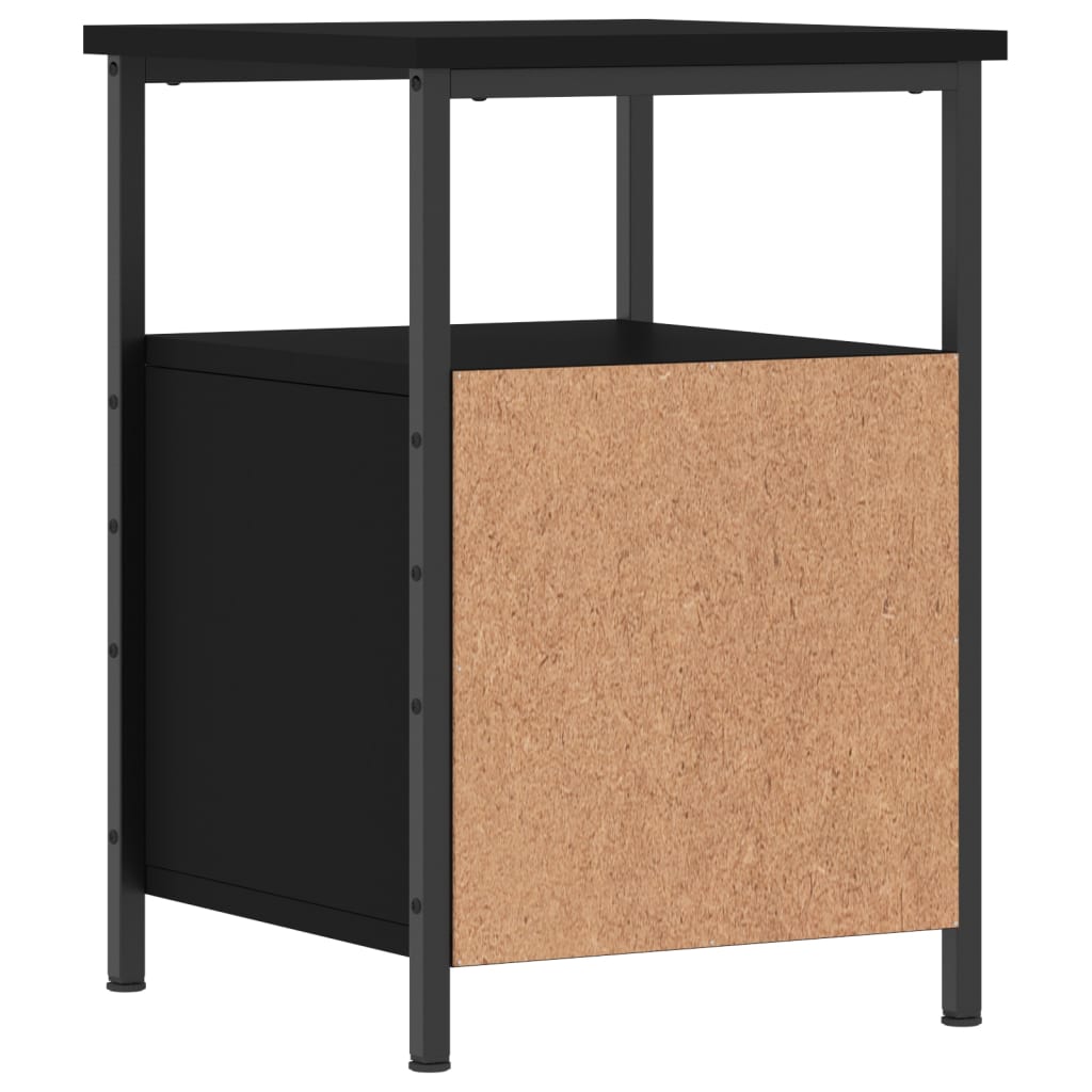 Berkfield Bedside Cabinet Black 34x35.5x50 cm Engineered Wood