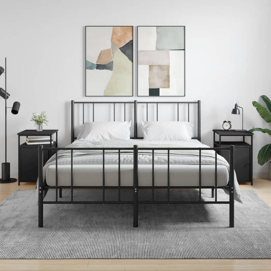 Berkfield Bedside Cabinets 2 pcs Black 40x42x60 cm Engineered Wood