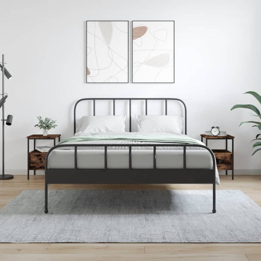 Berkfield Bedside Cabinets 2 pcs Smoked Oak 34x36x50 cm Engineered Wood