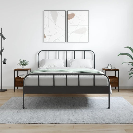 Berkfield Bedside Cabinets 2 pcs Brown Oak 34x36x50 cm Engineered Wood