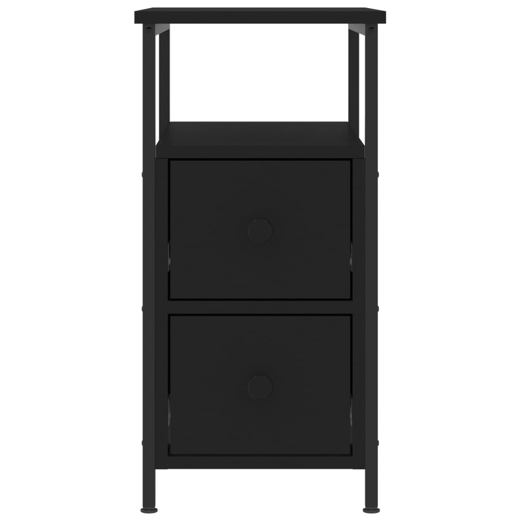 Berkfield Bedside Cabinets 2 pcs Black 30x60x60 cm Engineered Wood