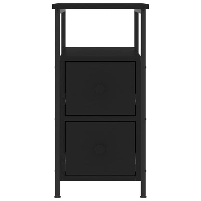 Berkfield Bedside Cabinets 2 pcs Black 30x60x60 cm Engineered Wood