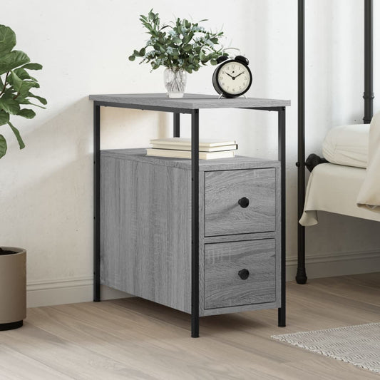 Berkfield Bedside Cabinet Grey Sonoma 30x60x60 cm Engineered Wood