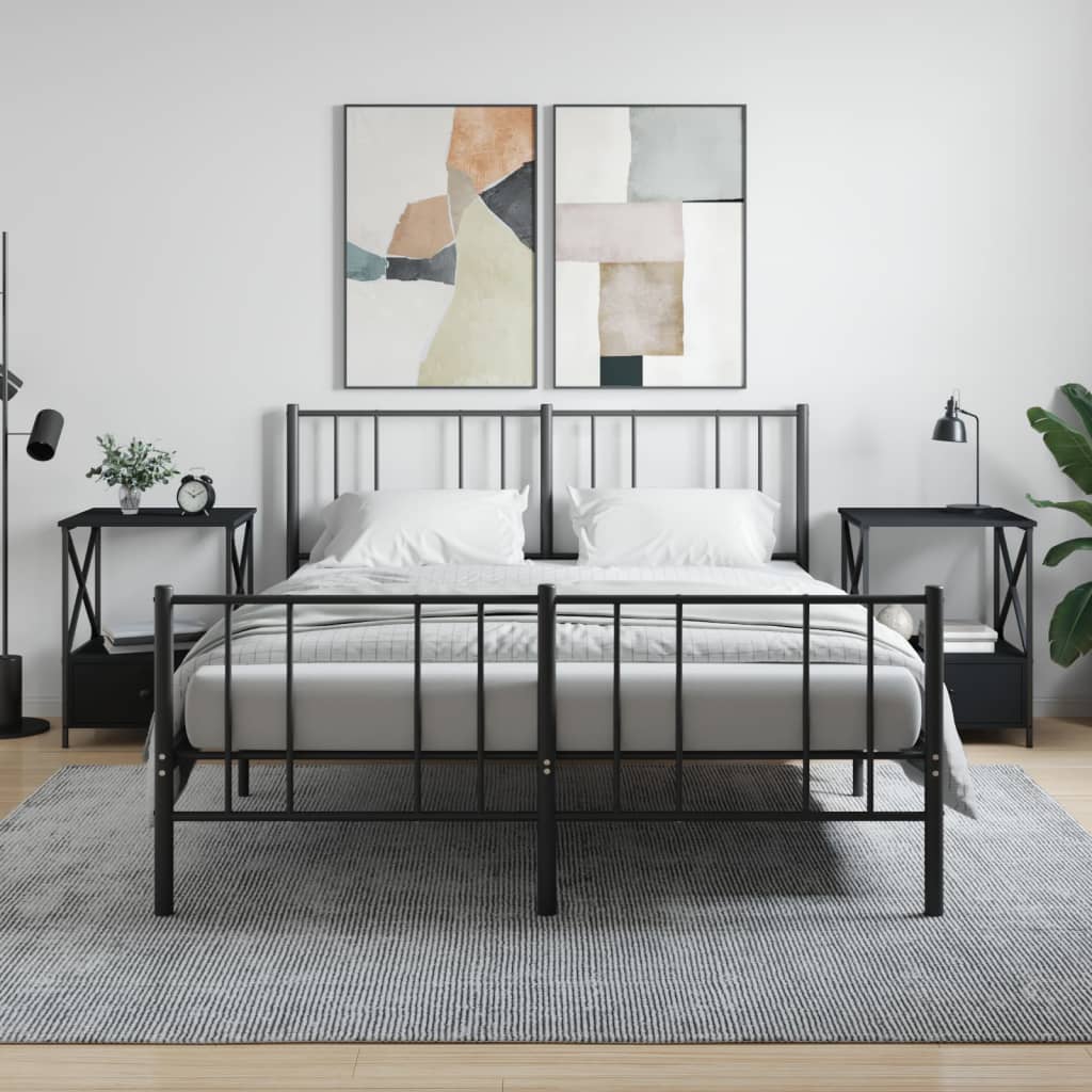 Berkfield Bedside Tables 2 pcs Black 50x41x65 cm Engineered Wood