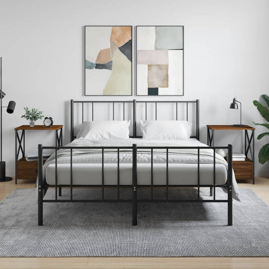 Berkfield Bedside Tables 2 pcs Brown Oak 50x41x65 cm Engineered Wood