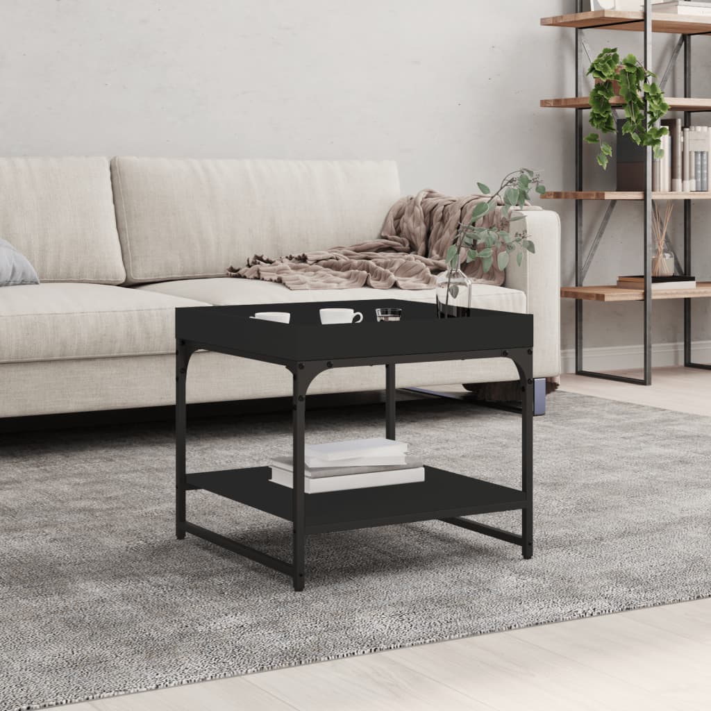 Berkfield Coffee Table Black 49.5x49.5x45 cm Engineered Wood