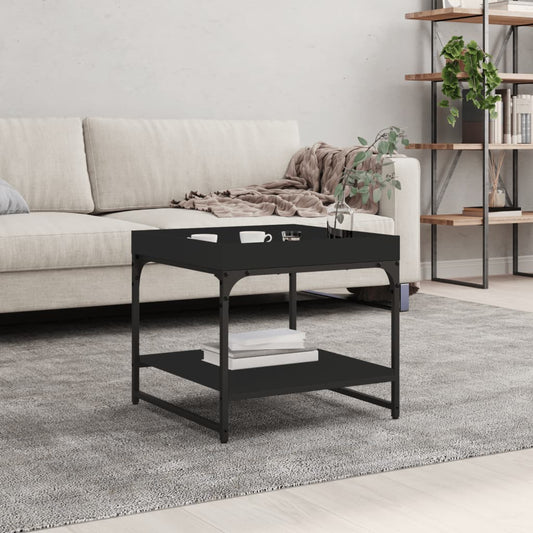 Berkfield Coffee Table Black 49.5x49.5x45 cm Engineered Wood