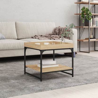 Berkfield Coffee Table Sonoma Oak 49.5x49.5x45 cm Engineered Wood