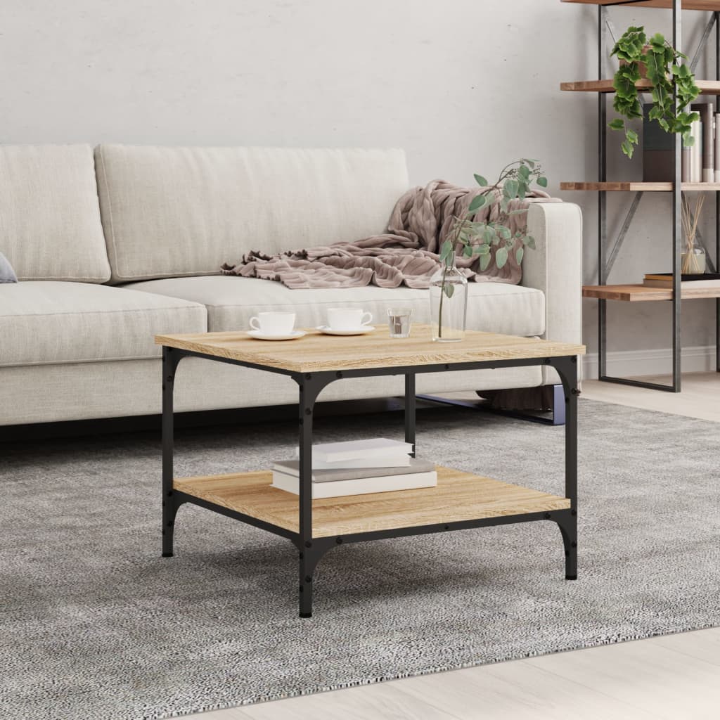Berkfield Coffee Table Sonoma Oak 55x55x40 cm Engineered Wood