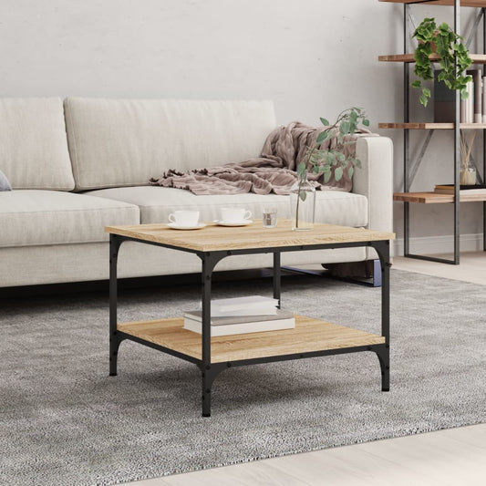 Berkfield Coffee Table Sonoma Oak 55x55x40 cm Engineered Wood