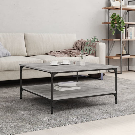 Berkfield Coffee Table Grey Sonoma 80x80x40 cm Engineered Wood