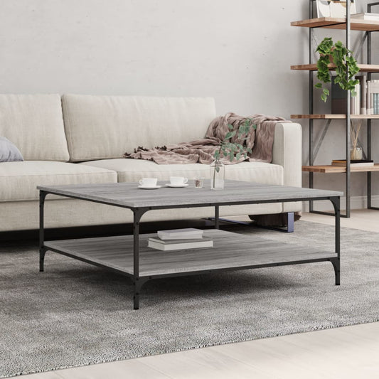 Berkfield Coffee Table Grey Sonoma 100x100x40 cm Engineered Wood