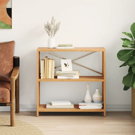 Berkfield 3-Tier Shelf 80x30x78 cm Solid Wood Oak