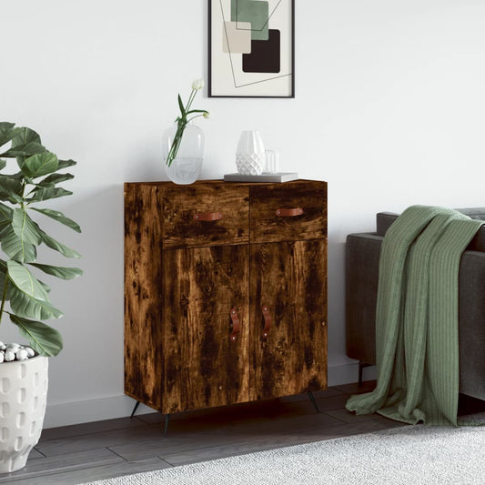 Berkfield Sideboard Smoked Oak 69.5x34x90 cm Engineered Wood