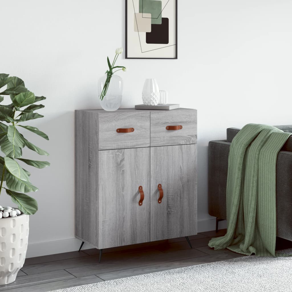 Berkfield Sideboard Grey Sonoma 69.5x34x90 cm Engineered Wood