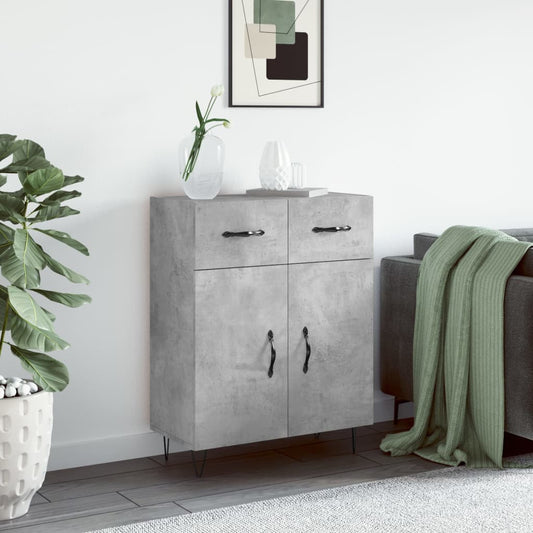Berkfield Sideboard Concrete Grey 69.5x34x90 cm Engineered Wood
