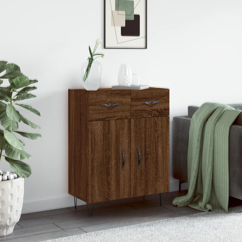 Berkfield Sideboard Brown Oak 69.5x34x90 cm Engineered Wood