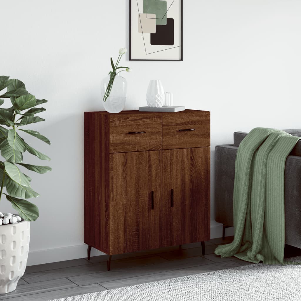 Berkfield Sideboard Brown Oak 69.5x34x90 cm Engineered Wood