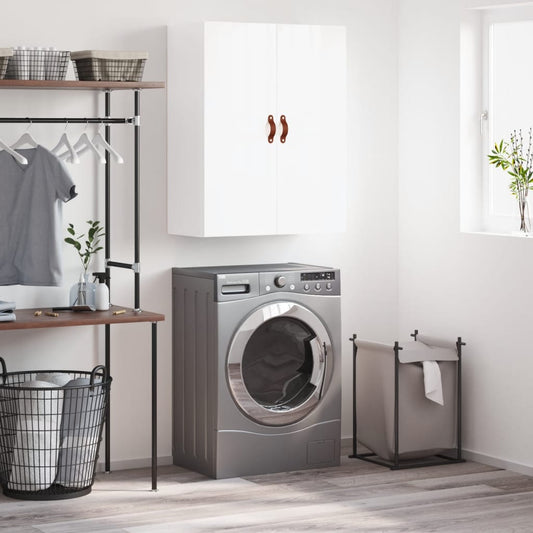 Berkfield Wall Mounted Cabinet High Gloss White 69.5x34x90 cm