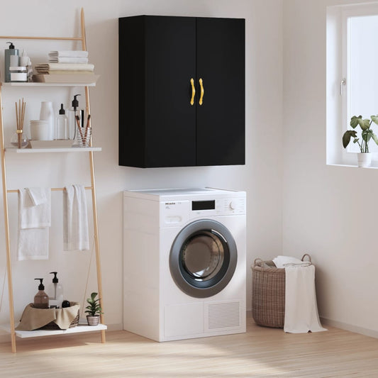 Berkfield Wall Mounted Cabinet Black 69.5x34x90 cm