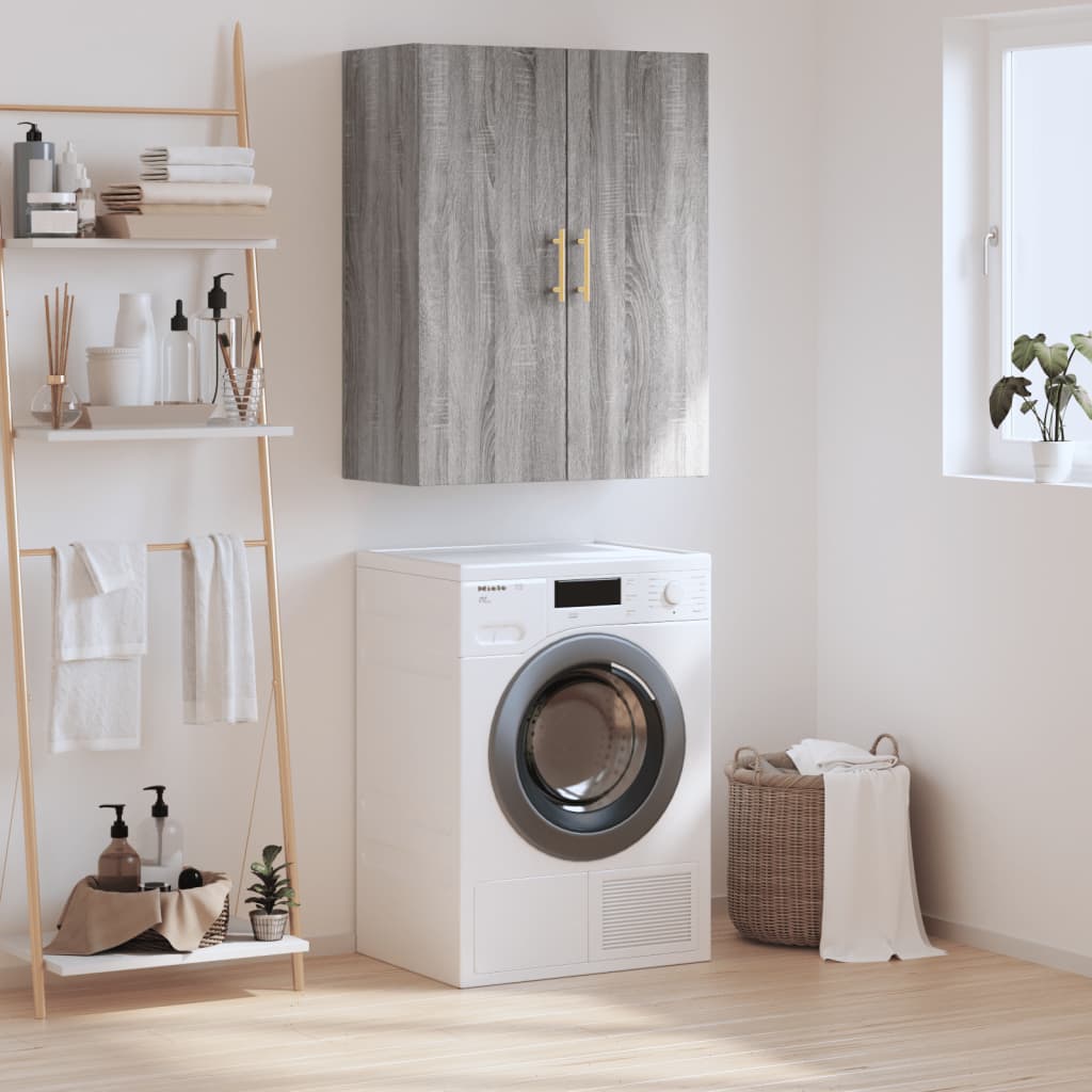 Berkfield Wall Mounted Cabinet Grey Sonoma 69.5x34x90 cm