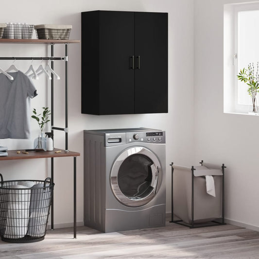 Berkfield Wall Mounted Cabinet Black 69.5x34x90 cm