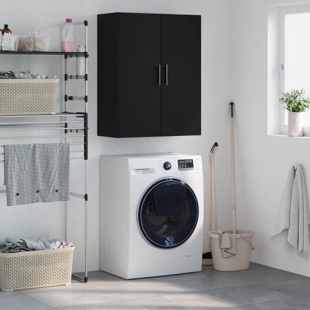Berkfield Wall Mounted Cabinet Black 69.5x34x90 cm
