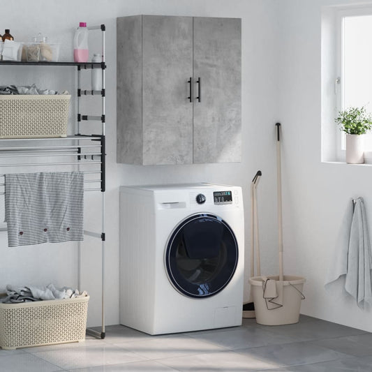 Berkfield Wall Mounted Cabinet Concrete Grey 69.5x34x90 cm