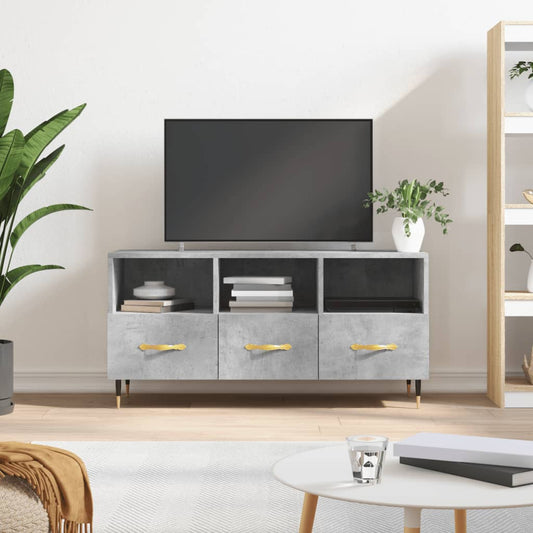 Berkfield TV Cabinet Concrete Grey 102x36x50 cm Engineered Wood
