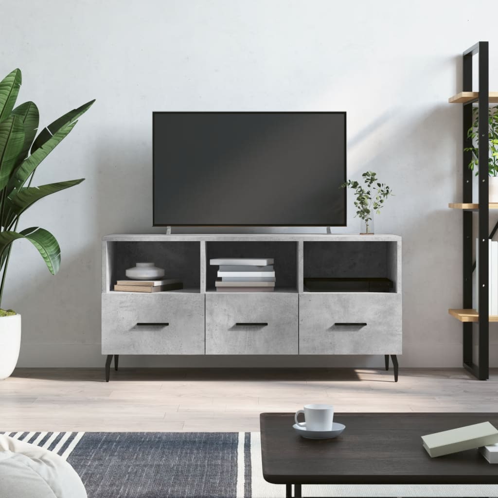 Berkfield TV Cabinet Concrete Grey 102x36x50 cm Engineered Wood