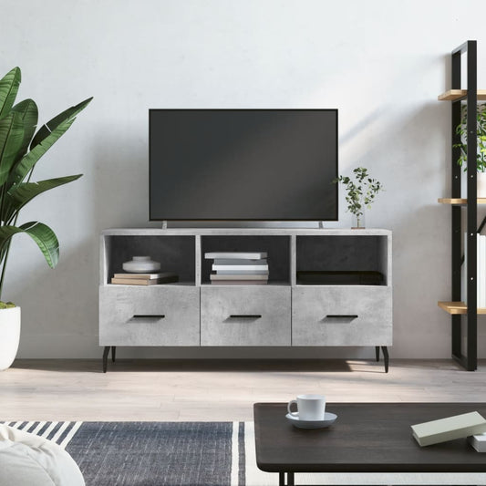 Berkfield TV Cabinet Concrete Grey 102x36x50 cm Engineered Wood