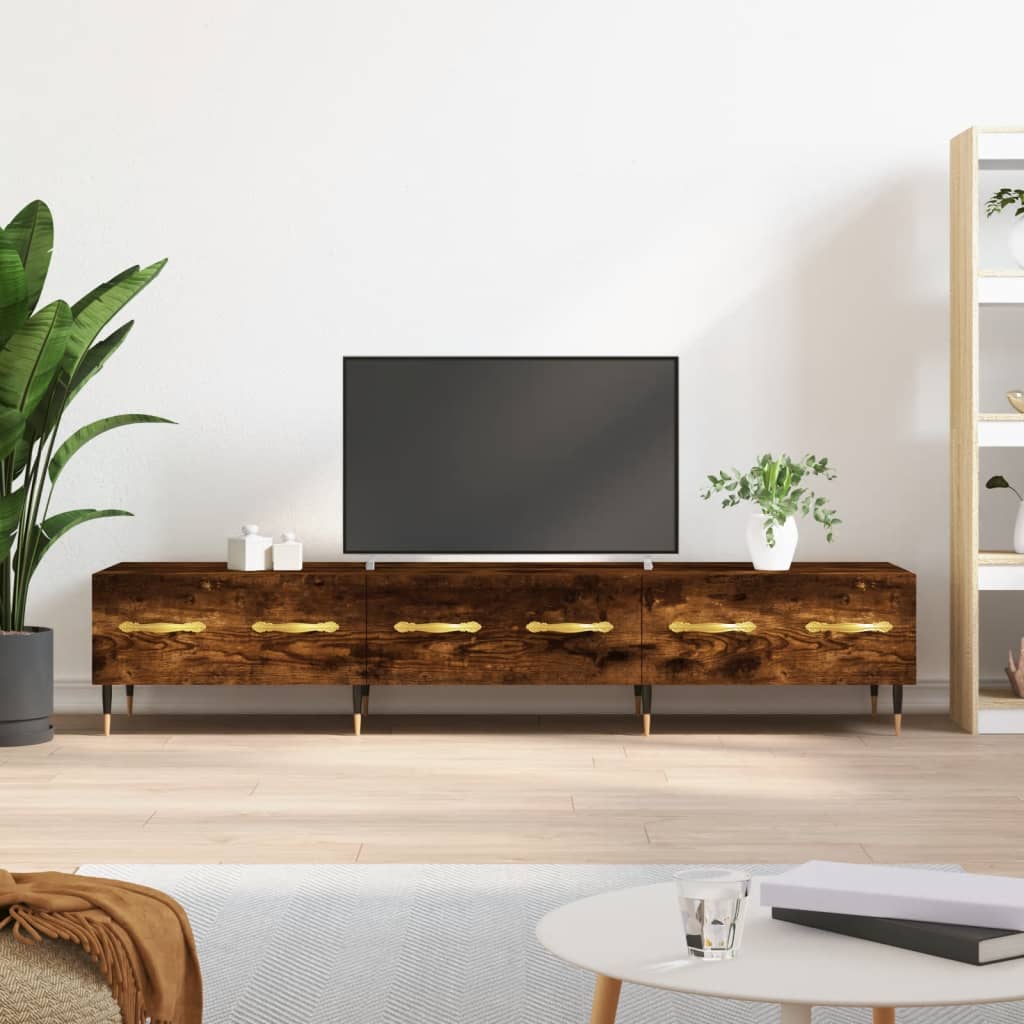 Berkfield TV Cabinet Smoked Oak 150x36x30 cm Engineered Wood