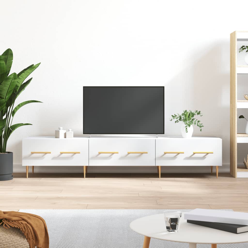 Berkfield TV Cabinet White 150x36x30 cm Engineered Wood