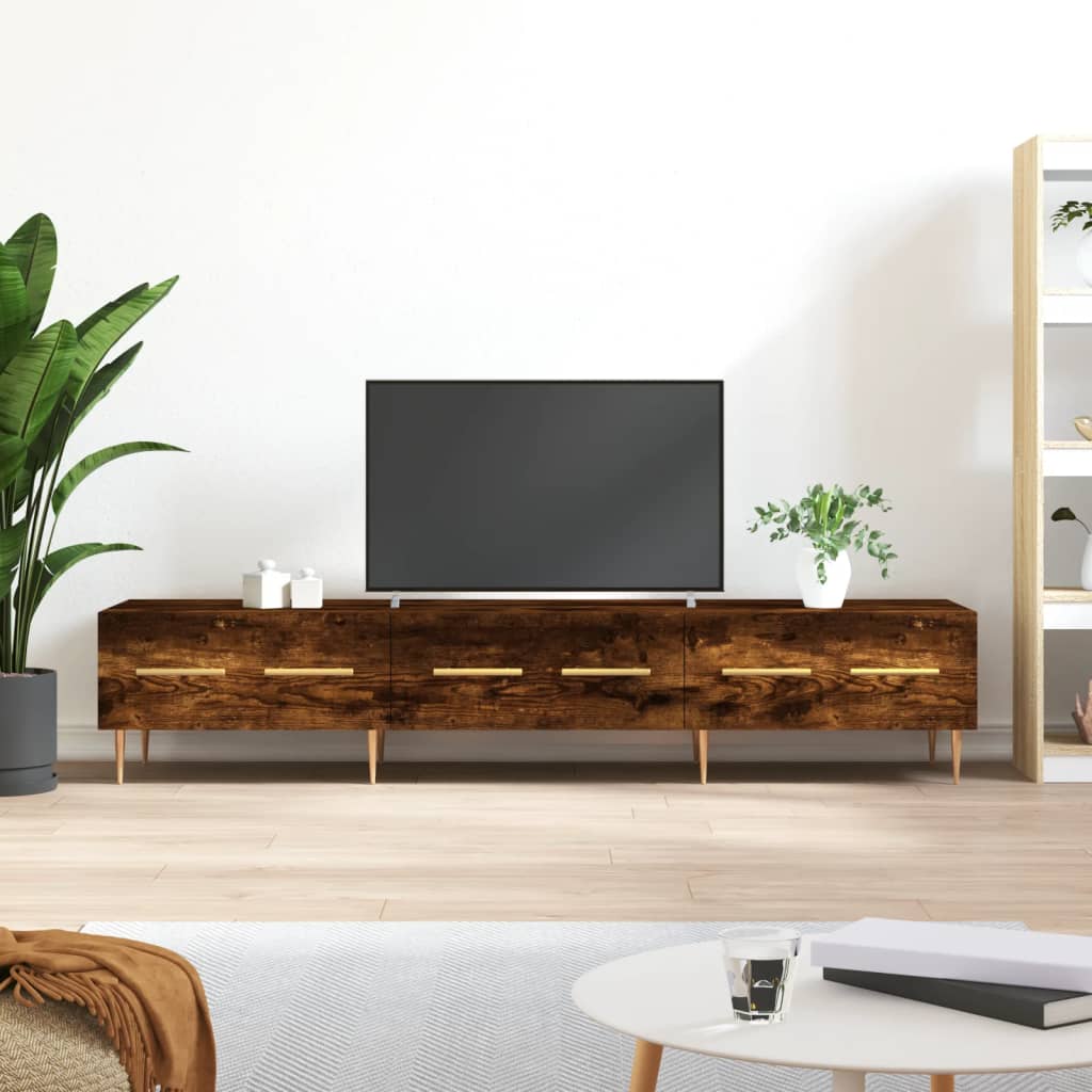 Berkfield TV Cabinet Smoked Oak 150x36x30 cm Engineered Wood