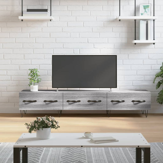 Berkfield TV Cabinet Grey Sonoma 150x36x30 cm Engineered Wood