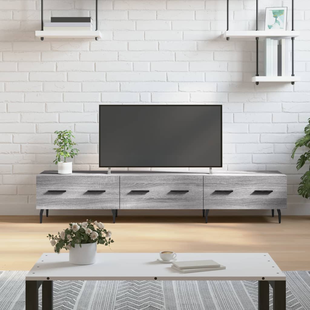 Berkfield TV Cabinet Grey Sonoma 150x36x30 cm Engineered Wood