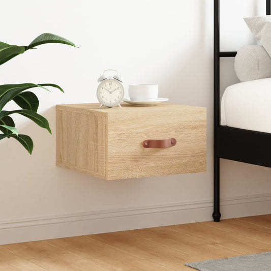 Berkfield Wall-mounted Bedside Cabinet Sonoma Oak 35x35x20 cm